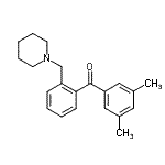 structure of CAS# 898773-36-9, (3,5-Dimethylphenyl)[2-(1-piperidinylmethyl)phenyl]methanone;3',5'-Dimethyl-2-piperidinomethyl benzophenone