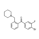 结构式 CAS# 898773-39-2, (4-溴-3-氟苯基)[2-(1-哌啶基甲基)苯基]甲酮