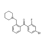 结构式 CAS# 898773-57-4, (4-溴-2-氟苯基)[2-(1-哌啶基甲基)苯基]甲酮