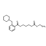 结构式 CAS# 898773-97-2, 乙基7-氧代-7-[2-(1-哌啶基甲基)苯基]庚酸酯
