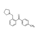 结构式 CAS# 898774-08-8, (4-甲基苯基)[2-(1-吡咯烷基甲基)苯基]甲酮