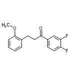 structure of CAS# 898774-13-5, 1-(3,4-Difluorophenyl)-3-(2-methoxyphenyl)-1-propanone;3',4'-difluoro-3-(2-methoxyphenyl)propiophenone
