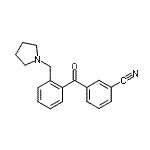 结构式 CAS# 898774-23-7, 3-[2-(1-吡咯烷基甲基)苯甲酰基]苯甲腈