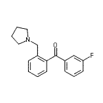 结构式 CAS# 898774-53-3, (3-氟苯基)[2-(1-吡咯烷基甲基)苯基]甲酮