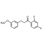 结构式 CAS# 898775-28-5, 1-(2,4-二氟苯基)-3-(3-甲氧基苯基)-1-丙酮