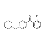结构式 CAS# 898775-29-6, (2-氟苯基)[4-(1-哌啶基甲基)苯基]甲酮
