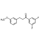 structure of CAS# 898775-34-3, 1-(3,5-Difluorophenyl)-3-(3-methoxyphenyl)-1-propanone;3',5'-difluoro-3-(3-methoxyphenyl)propiophenone