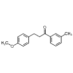结构式 CAS# 898775-49-0, 3-(4-甲氧基苯基)-1-(3-甲基苯基)-1-丙酮