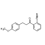structure of CAS# 898775-56-9, 2-[3-(4-Methoxyphenyl)propanoyl]benzonitrile;2'-cyano-3-(4-methoxyphenyl)propiophenone