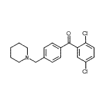 structure of CAS# 898775-57-0, (2,5-Dichlorophenyl)[4-(1-piperidinylmethyl)phenyl]methanone;2,5-dichloro-4'-piperidinomethyl benzophenone