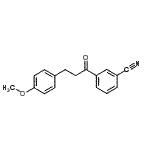 structure of CAS# 898775-58-1, 3-[3-(4-Methoxyphenyl)propanoyl]benzonitrile;3'-cyano-3-(4-methoxyphenyl)propiophenone