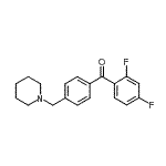 structure of CAS# 898775-63-8, (2,4-Difluorophenyl)[4-(1-piperidinylmethyl)phenyl]methanone;2,4-difluoro-4'-piperidinomethyl benzophenone