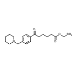 structure of CAS# 898775-83-2, Ethyl 6-oxo-6-[4-(1-piperidinylmethyl)phenyl]hexanoate;ethyl 6-oxo-6-[4-(piperidinomethyl)phenyl]hexanoate