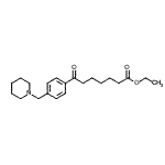 structure of CAS# 898775-85-4, Ethyl 7-oxo-7-[4-(1-piperidinylmethyl)phenyl]heptanoate;ethyl 7-oxo-7-[4-(piperidinomethyl)phenyl]heptanoate