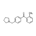 structure of CAS# 898775-91-2, (2-Methylphenyl)[4-(1-pyrrolidinylmethyl)phenyl]methanone;2-methyl-4'-pyrrolidinomethyl benzophenone