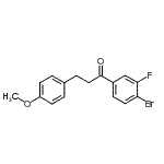 structure of CAS# 898775-92-3, 1-(4-Bromo-3-fluorophenyl)-3-(4-methoxyphenyl)-1-propanone;4'-bromo-3'-fluoro-3-(4-methoxyphenyl)propiophenone