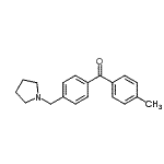 结构式 CAS# 898775-95-6, (4-甲基苯基)[4-(1-吡咯烷基甲基)苯基]甲酮