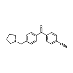 结构式 CAS# 898776-08-4, 4-[4-(1-吡咯烷基甲基)苯甲酰基]苯甲腈