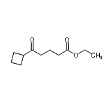 structure of CAS# 898776-15-3, Ethyl 5-cyclobutyl-5-oxopentanoate;Ethyl 5-cyclobutyl-5-oxovalerate;MFCD01320327
