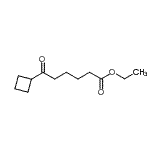 structure of CAS# 898776-18-6, Ethyl 6-cyclobutyl-6-oxohexanoate;Ethyl 6-cyclobutyl-6-oxohexanoate;MFCD01320328