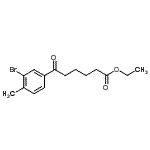 结构式 CAS# 898776-86-8, 乙基6-(3-溴-4-甲基苯基)-6-氧代己酸酯