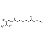 structure of CAS# 898776-88-0, Ethyl 7-(3-bromo-4-methylphenyl)-7-oxoheptanoate;ethyl 7-(3-bromo-4-methylphenyl)-7-oxoheptanoate