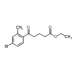 structure of CAS# 898776-94-8, Ethyl 5-(4-bromo-2-methylphenyl)-5-oxopentanoate;ethyl 5-(4-bromo-2-methylphenyl)-5-oxovalerate