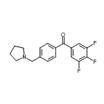 structure of CAS# 898776-95-9, [4-(1-Pyrrolidinylmethyl)phenyl](3,4,5-trifluorophenyl)methanone;4'-pyrrolidinomethyl-3,4,5-trifluorobenzophenone