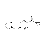 structure of CAS# 898776-97-1, Cyclopropyl[4-(1-pyrrolidinylmethyl)phenyl]methanone;cyclopropyl 4-(pyrrolidinomethyl)phenyl ketone