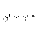 结构式 CAS# 898777-21-4, 乙基8-(2-碘苯基)-8-氧代辛酸酯