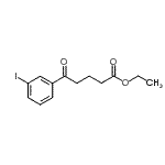 structure of CAS# 898777-27-0, Ethyl 5-(3-iodophenyl)-5-oxopentanoate;ethyl 5-(3-iodophenyl)-5-oxovalerate