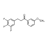 structure of CAS# 898777-66-7, 1-(3-Methoxyphenyl)-3-(3,4,5-trifluorophenyl)-1-propanone;3'-methoxy-3-(3,4,5-trifluorophenyl)propiophenone