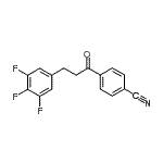structure of CAS# 898777-74-7, 4-[3-(3,4,5-Trifluorophenyl)propanoyl]benzonitrile;4'-cyano-3-(3,4,5-trifluorophenyl)propiophenone