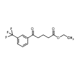 structure of CAS# 898777-75-8, Ethyl 5-oxo-5-[3-(trifluoromethyl)phenyl]pentanoate;Ethyl 5-oxo-5-(3-trifluoromethylphenyl)valerate
