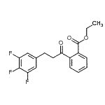 structure of CAS# 898777-76-9, Ethyl 2-[3-(3,4,5-trifluorophenyl)propanoyl]benzoate;2'-carboethoxy-3-(3,4,5-trifluorophenyl)propiophenone