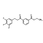 structure of CAS# 898777-78-1, Ethyl 3-[3-(3,4,5-trifluorophenyl)propanoyl]benzoate;3'-carboethoxy-3-(3,4,5-trifluorophenyl)propiophenone