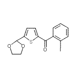 structure of CAS# 898778-10-4, [5-(1,3-Dioxolan-2-yl)-2-thienyl](2-iodophenyl)methanone;5-(1,3-Dioxolan-2-yl)-2-(2-Iodobenzoyl)thiophene