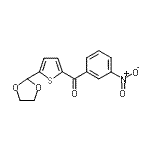 structure of CAS# 898778-31-9, [5-(1,3-Dioxolan-2-yl)-2-thienyl](3-nitrophenyl)methanone;5-(1,3-Dioxolan-2-yl)-2-(3-nitrobenzoyl)thiophene