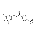 structure of CAS# 898778-36-4, 1-[4-(Trifluoromethyl)phenyl]-3-(3,4,5-trifluorophenyl)-1-propanone;4'-trifluoromethyl-3-(3,4,5-trifluorophenyl)propiophenone
