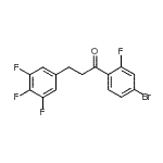 结构式 CAS# 898778-39-7, 1-(4-溴-2-氟苯基)-3-(3,4,5-三氟苯基)-1-丙酮