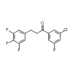 结构式 CAS# 898778-45-5, 1-(3-氯-5-氟苯基)-3-(3,4,5-三氟苯基)-1-丙酮