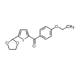 structure of CAS# 898778-61-5, [5-(1,3-Dioxolan-2-yl)-2-thienyl](4-ethoxyphenyl)methanone;5-(1,3-Dioxolan-2-yl)-2-(4-ethoxybenzoyl)thiophene
