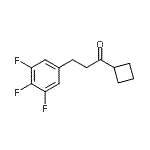 structure of CAS# 898778-74-0, 1-Cyclobutyl-3-(3,4,5-trifluorophenyl)-1-propanone;cyclobutyl 2-(3,4,5-trifluorophenyl)ethyl ketone