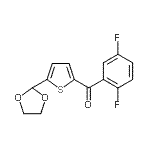 结构式 CAS# 898778-78-4, (2,5-二氟苯基)[5-(1,3-二氧戊环-2-基)-2-噻吩基]甲酮