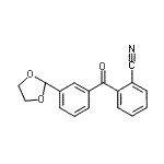 结构式 CAS# 898778-93-3, 2-[3-(1,3-二氧戊环-2-基)苯甲酰基]苯甲腈