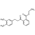 structure of CAS# 898778-99-9, Ethyl 2-[3-(3,4-dimethylphenyl)propanoyl]benzoate;2'-carboethoxy-3-(3,4-dimethylphenyl)propiophenone