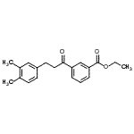 structure of CAS# 898779-02-7, Ethyl 3-[3-(3,4-dimethylphenyl)propanoyl]benzoate;3'-carboethoxy-3-(3,4-dimethylphenyl)propiophenone