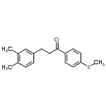 structure of CAS# 898779-11-8, 3-(3,4-Dimethylphenyl)-1-[4-(methylsulfanyl)phenyl]-1-propanone;3-(3,4-dimethylphenyl)-4'-thiomethylpropiophenone