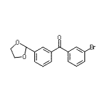 structure of CAS# 898779-15-2, (3-Bromophenyl)[3-(1,3-dioxolan-2-yl)phenyl]methanone;3-bromo-3'-(1,3-dioxolan-2-yl)benzophenone