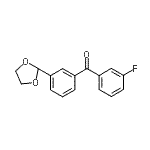 structure of CAS# 898779-24-3, [3-(1,3-Dioxolan-2-yl)phenyl](3-fluorophenyl)methanone;3-(1,3-dioxolan-2-yl)-3'-fluorobenzophenone